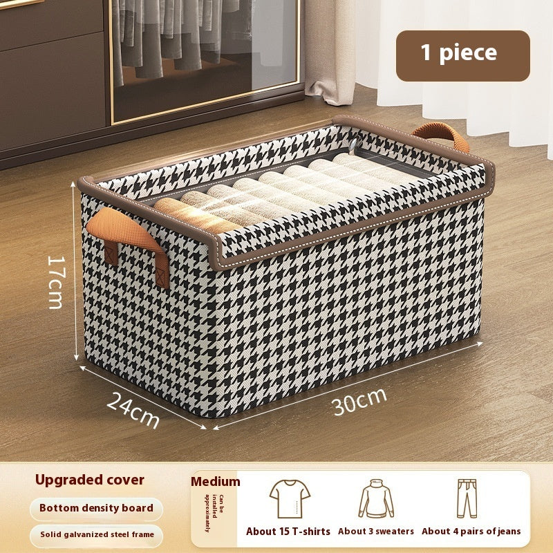 Foldable Fabric Steel Frame Non-woven Fabric Household Large Capacity Clothes Storage Box The Unalia Brand