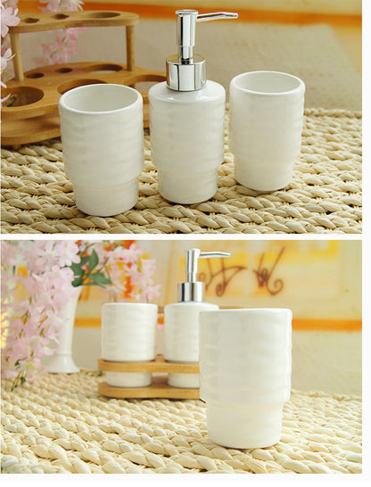 Wooden Frame Bathroom Set + Brush The Unalia Brand