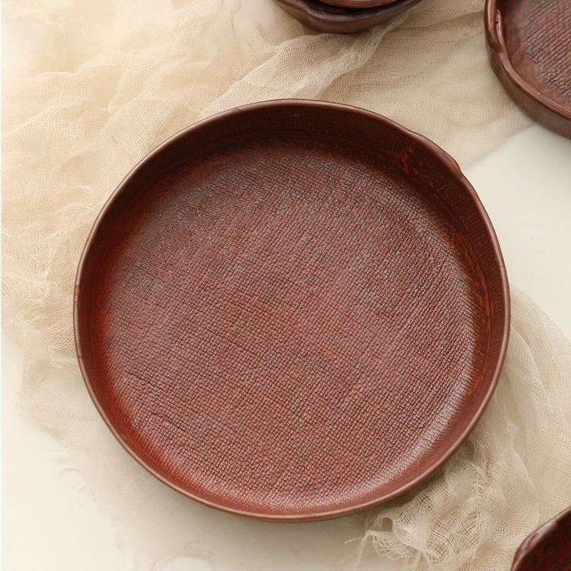 Japanese Pottery Textured Deep Plates The Unalia Brand