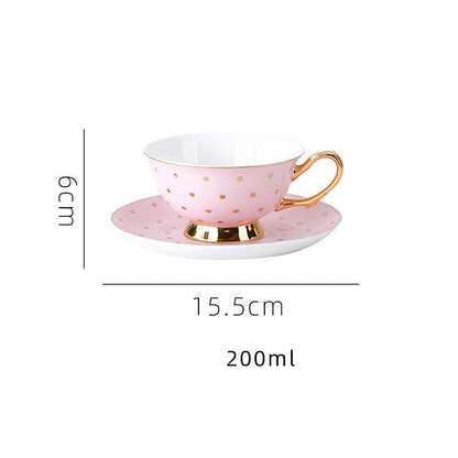 Bone China Coffee Cup Afternoon Tea Red Tea Cup Saucer Glass Water Stove Base The Unalia Brand