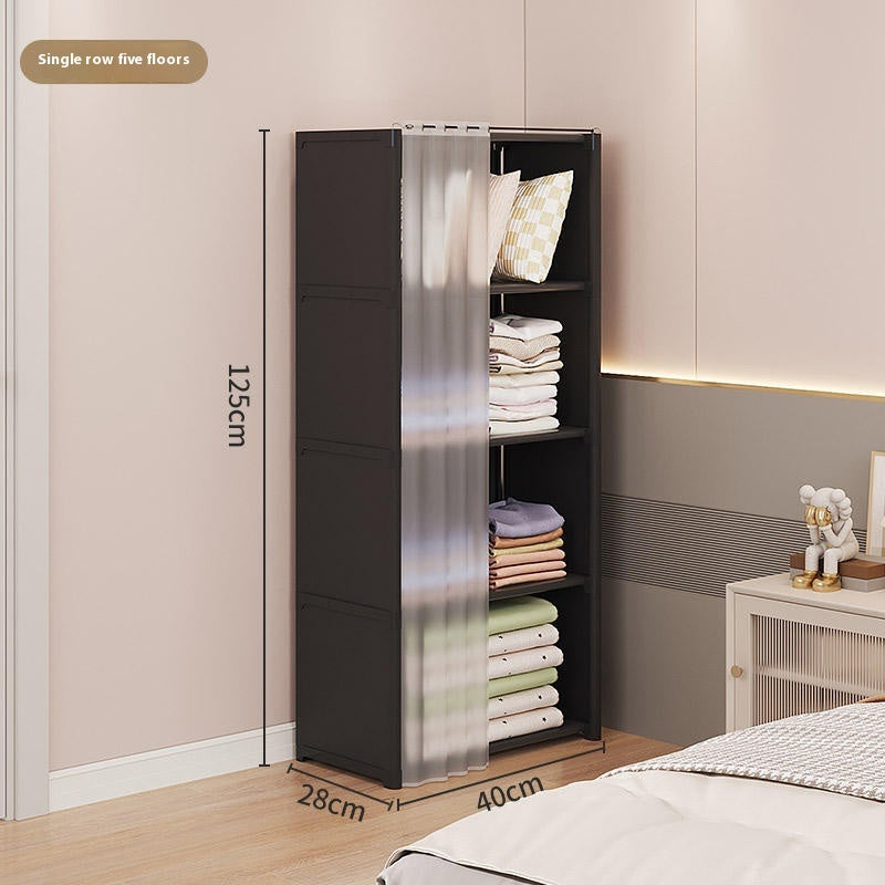 Dust-proof Wardrobe Household Bedroom Storage Cabinet Combination Locker Small Wardrobe Storage Rack The Unalia Brand