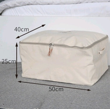 Thick canvas storage box clothes finishing storage bag with cover zipper quilt storage bag The Unalia Brand