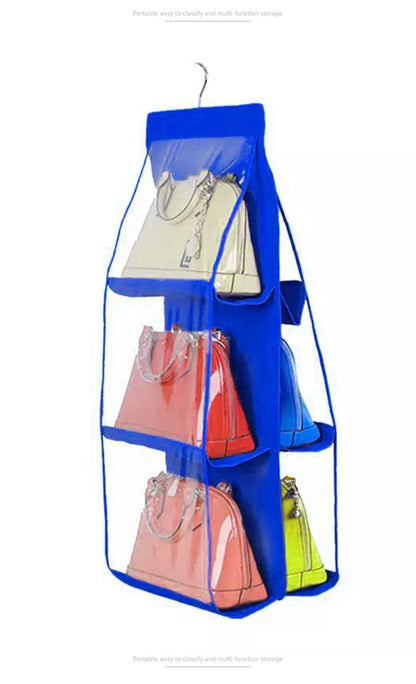 Double-sided Six-layer Visible Transparent Hanging Bag Hanging Storage Hanging Bag The Unalia Brand