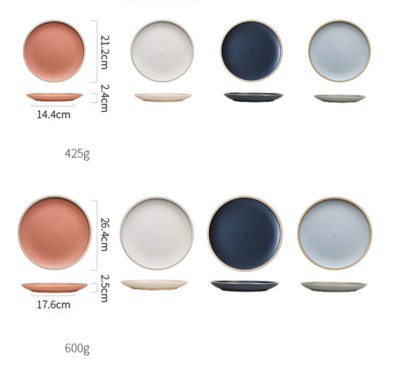 Assorted Matte Kitchen Plates The Unalia Brand