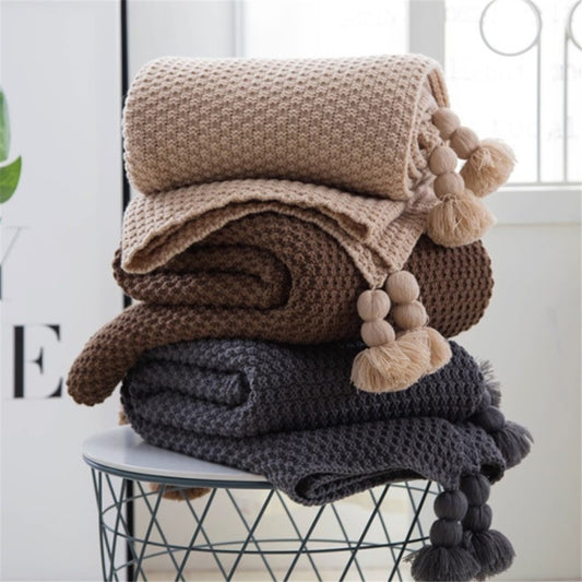 Assorted Nordic Knit Ball Blankets The Unalia Brand