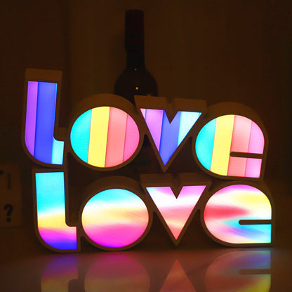 Rainbow LED LOVE Light The Unalia Brand