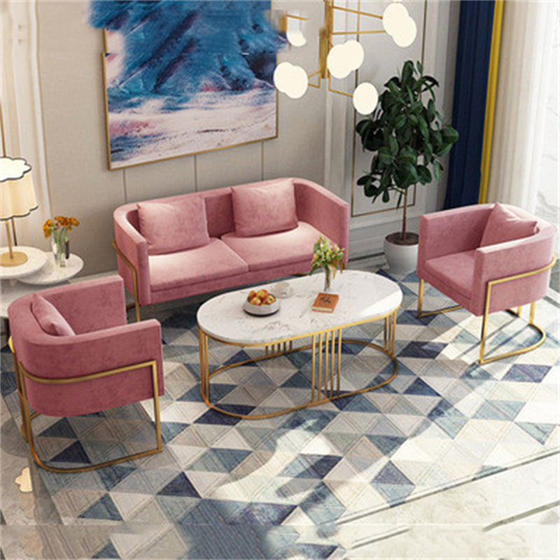 Modern Velvet Sofa + Table Set The Unalia Brand