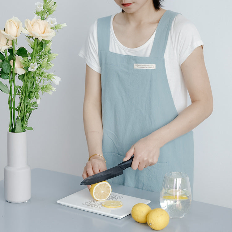 Linen Jean Kitchen Apron The Unalia Brand