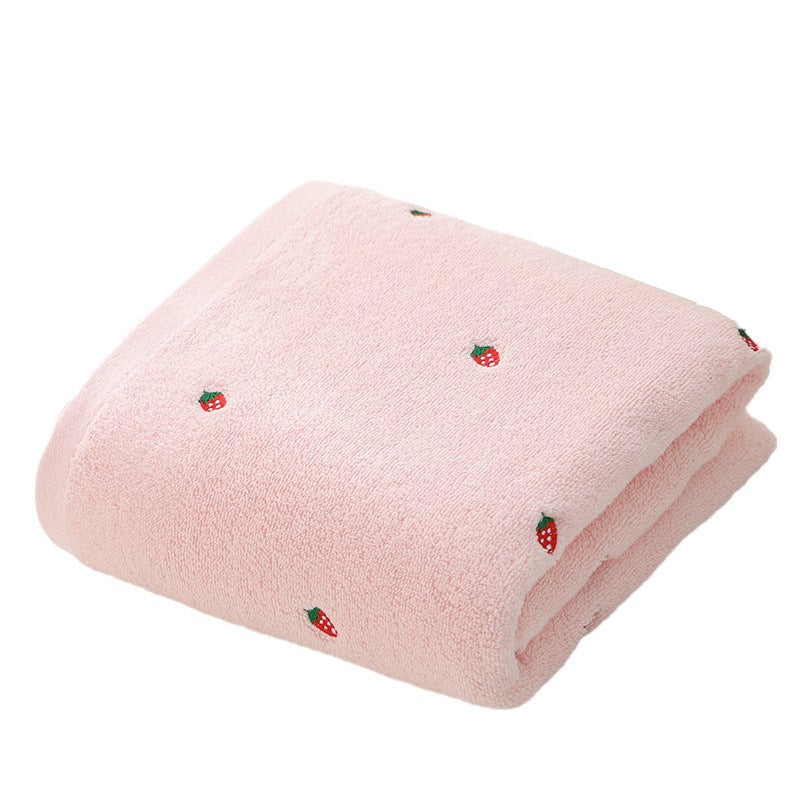 Strawberry Embroidered Cotton Towels The Unalia Brand