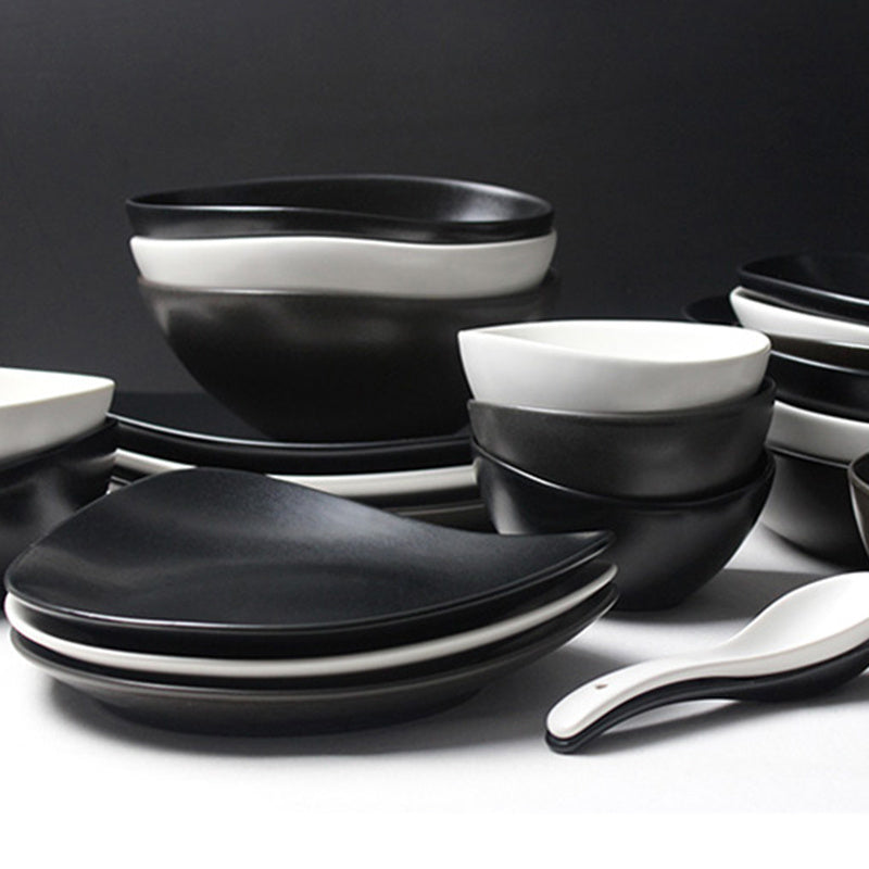 Black and White Dinnerware Set The Unalia Brand