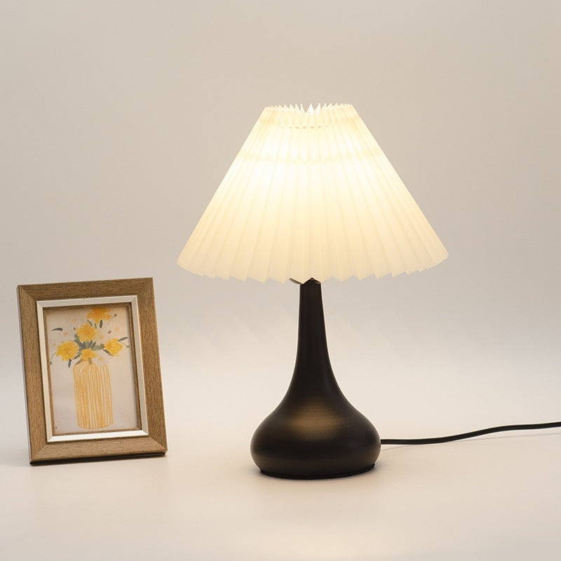 Pleated Bedside Night Lamp The Unalia Brand