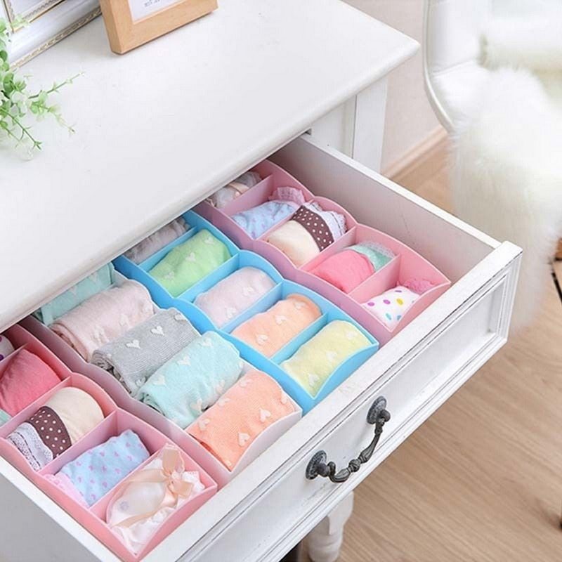 5 Grid underwear panties socks storage box plastic household finishing box The Unalia Brand