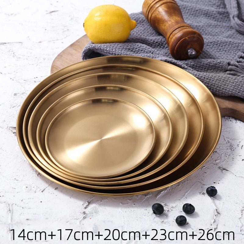 Round Stainless Steel Serving Tray The Unalia Brand