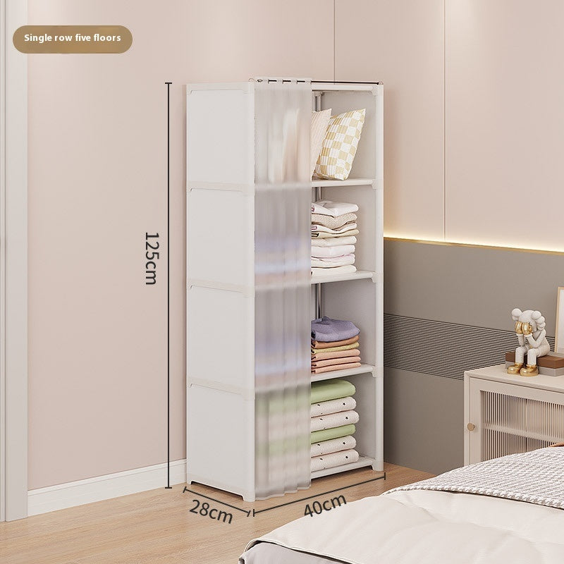 Dust-proof Wardrobe Household Bedroom Storage Cabinet Combination Locker Small Wardrobe Storage Rack The Unalia Brand