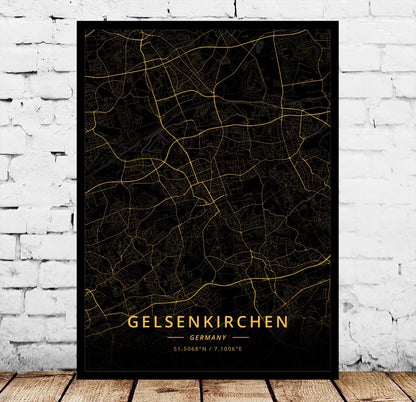 German Cities Oil Canvas