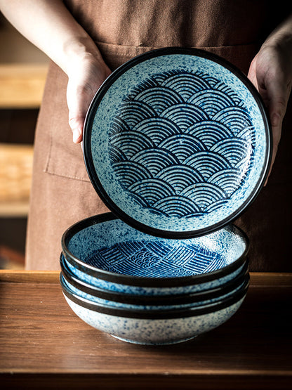 Assorted Blue Steak Plates The Unalia Brand