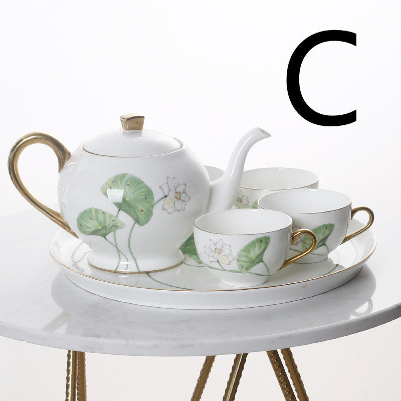 Bone China Afternoon Tea Coffee Set Shallow Tray Drinking The Unalia Brand