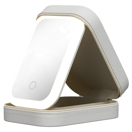 Storage Box With LED Light Mirror The Unalia Brand