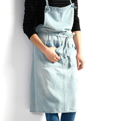 Denim Halter Kitchen Apron The Unalia Brand