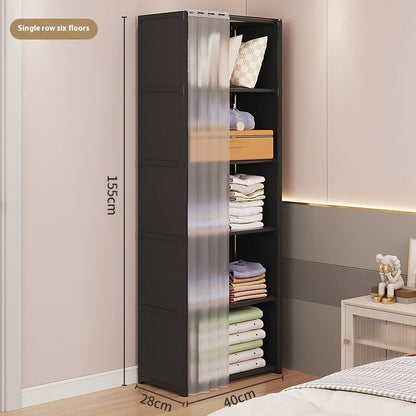 Dust-proof Wardrobe Household Bedroom Storage Cabinet Combination Locker Small Wardrobe Storage Rack The Unalia Brand