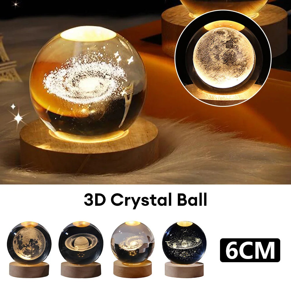 Assorted Crystal Ball Night Lamp The Unalia Brand