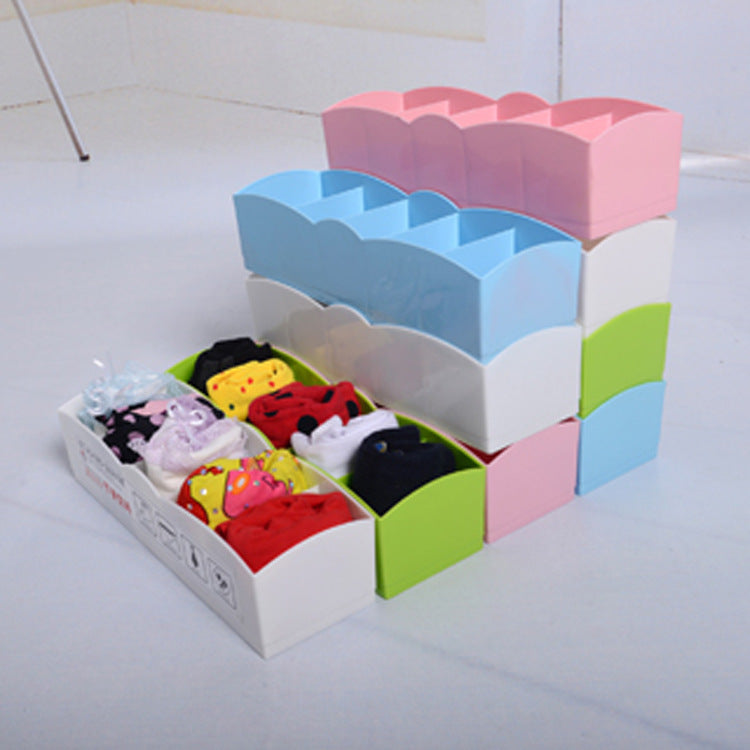 5 Grid underwear panties socks storage box plastic household finishing box The Unalia Brand