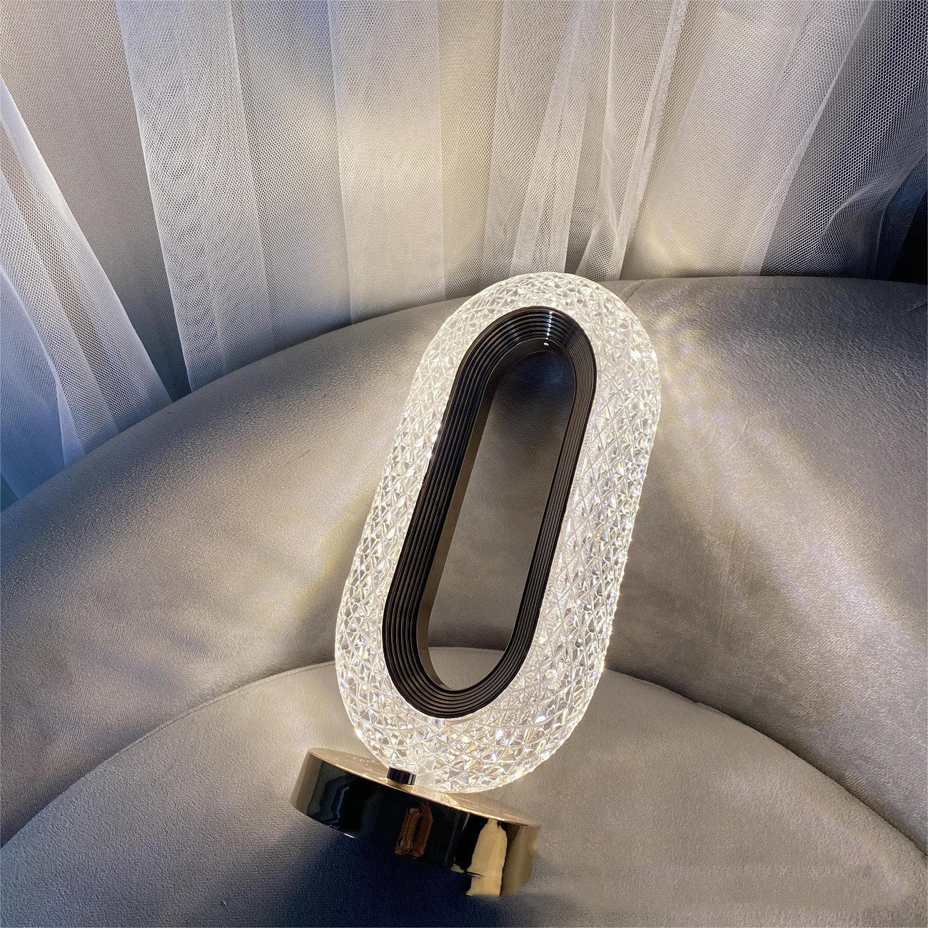 O-Shaped Crystal Night Lamp The Unalia Brand