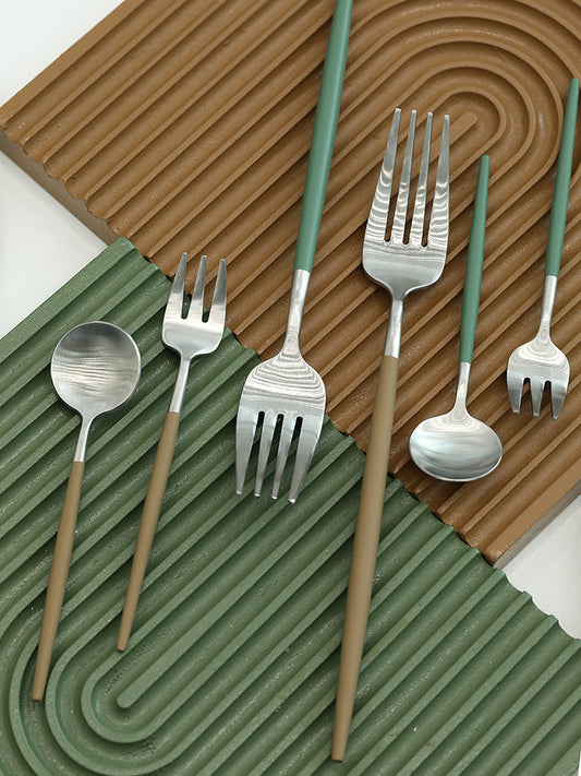 Assorted Wooden Handle Cutlery Set The Unalia Brand