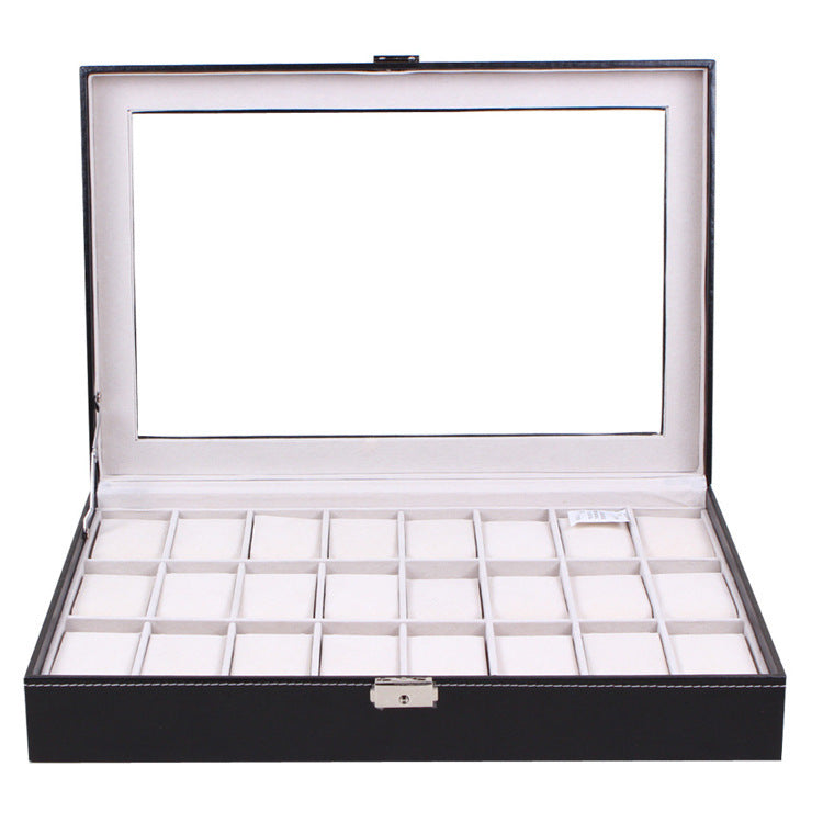 Standard Version 24 Watch Box Transparent Skylight Display Box Leather Box Watch Storage Box The Unalia Brand