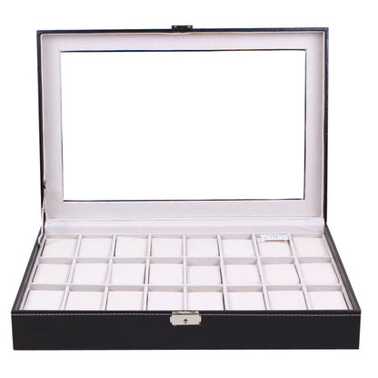 Standard Version 24 Watch Box Transparent Skylight Display Box Leather Box Watch Storage Box The Unalia Brand