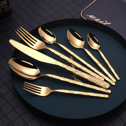 Assorted Textured Handle Cutlery Set The Unalia Brand