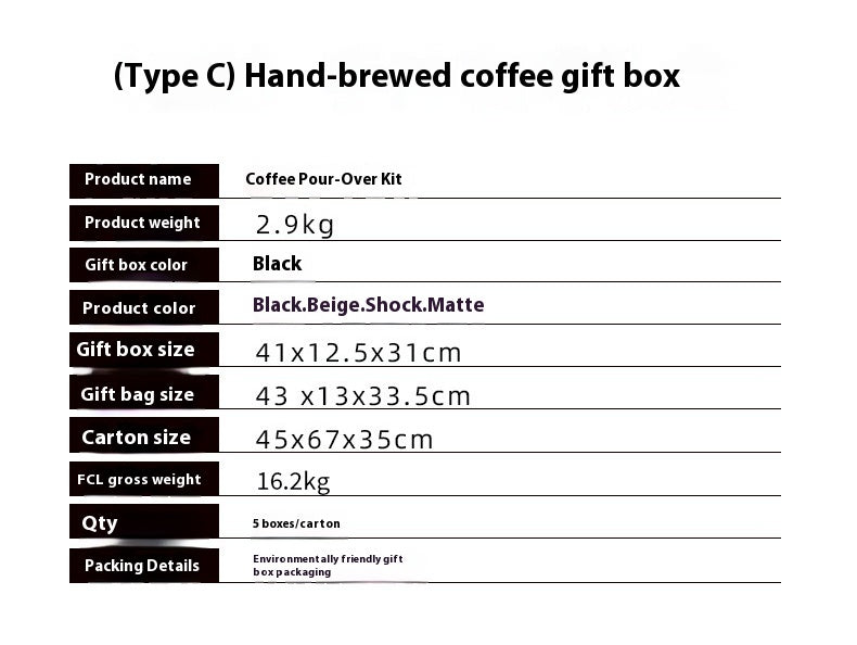 Pour-over Coffee Suit Household Drip Filter Gift Box Ceramic Business The Unalia Brand