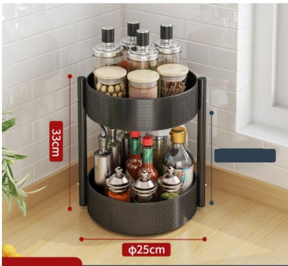 Multi Layer Rotating Kitchen Storage Rack