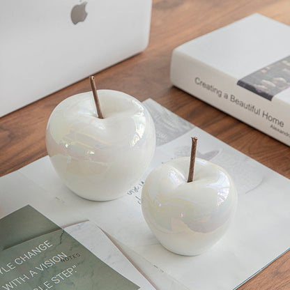 Nordic Home Bedroom Kitchen Home Porcelain Pearl Glaze Apple Ornaments The Unalia Brand