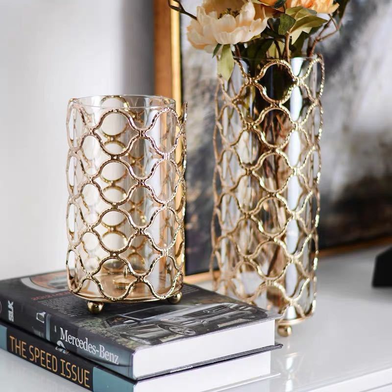 Gold Printed Geometric Vases The Unalia Brand