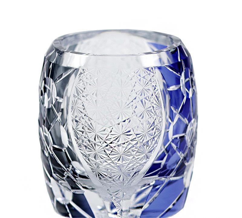 Japanese-style Edo Cut Hand Carved Crystal Glass Whisky Tumbler Mild Luxury Retro The Unalia Brand