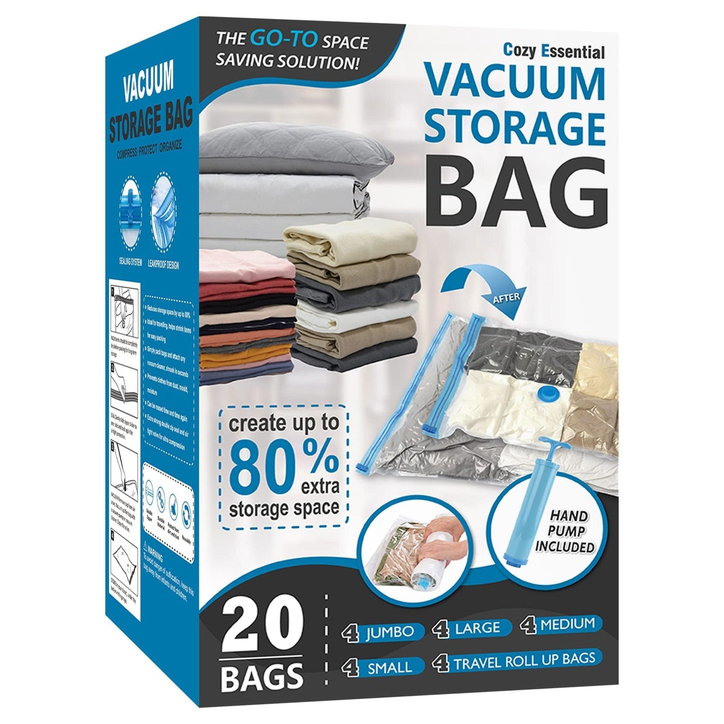 Transparent Vacuum Bag Clothing Compression Household Travel Thickened Plus-sized Quilt Storage Vacuum Organizing Folders The Unalia Brand