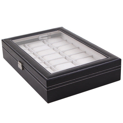 Standard Version 24 Watch Box Transparent Skylight Display Box Leather Box Watch Storage Box The Unalia Brand