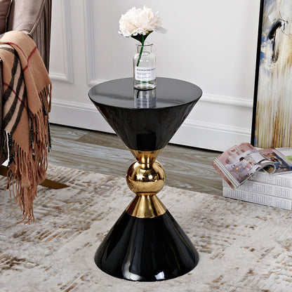 Light luxury style side table post-modern Mini removable sofa corner American black and white New Chinese style stainless steel corner table The Unalia Brand