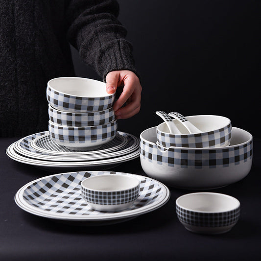 Assorted Checkered Dinnerware The Unalia Brand