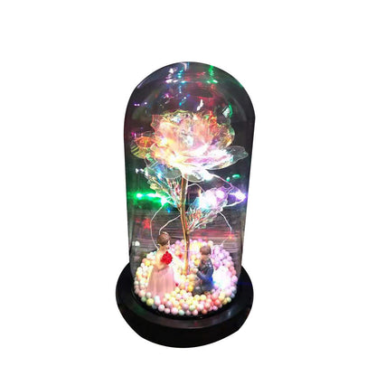 Eternal Rose LED Glass Lantern The Unalia Brand