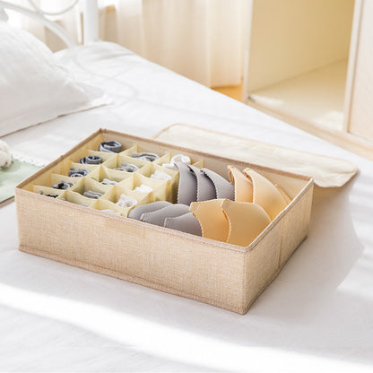 Foldable Washable Cotton Linen Underwear Storage Box The Unalia Brand