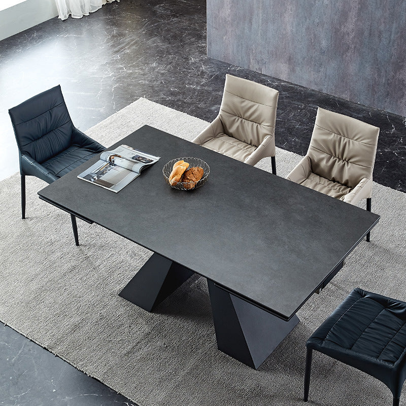 Retractable Slate Dining Table Home Rotating Modern Minimalist The Unalia Brand