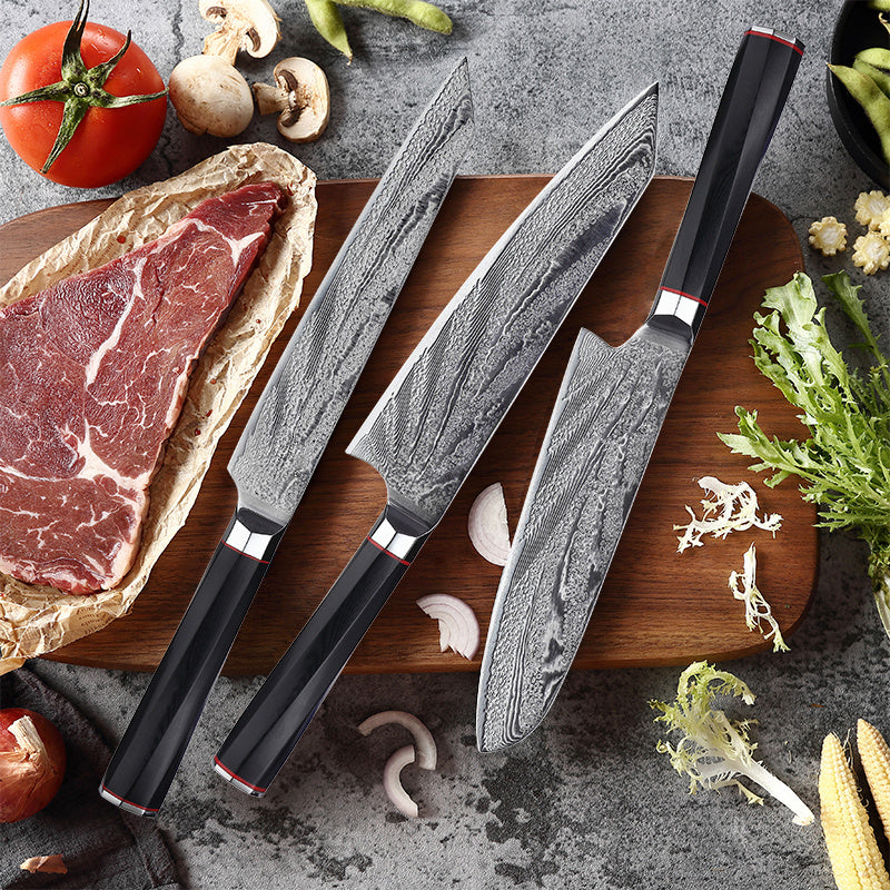 Damascus Steel Knife Chef's Knife Set Knife The Unalia Brand