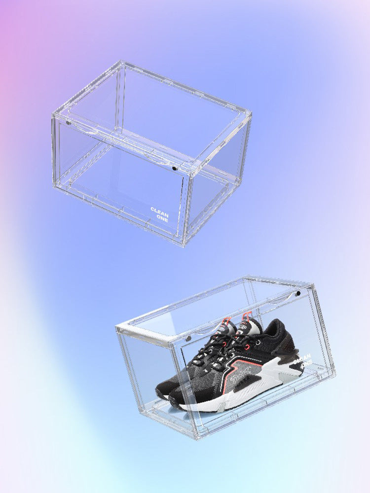 Transparent Basketball Shoe Storage Box Net Dust-proof Side Opening The Unalia Brand