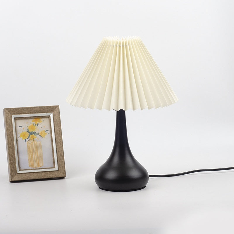 Pleated Bedside Night Lamp The Unalia Brand