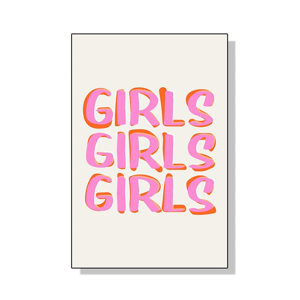 All Pink Girly Wall Painting