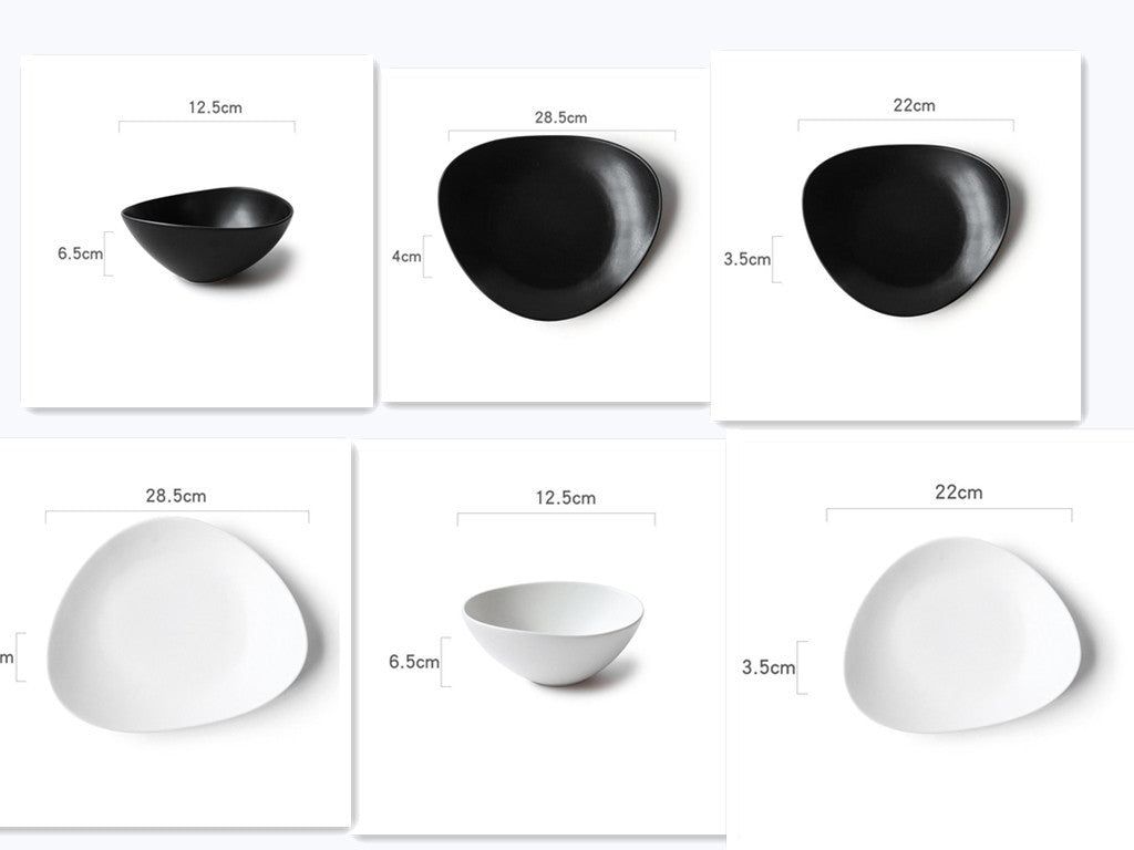 Black and White Dinnerware Set The Unalia Brand