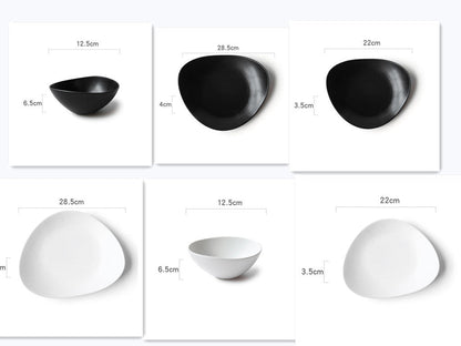 Black and White Dinnerware Set The Unalia Brand