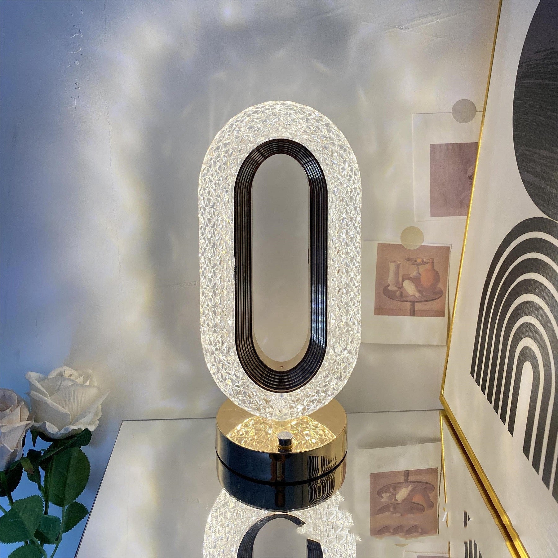 O-Shaped Crystal Night Lamp The Unalia Brand